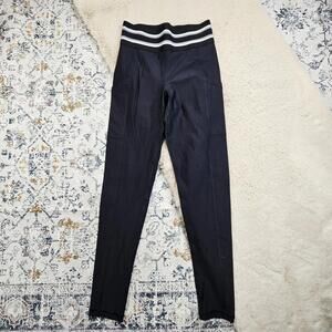 Aerie Black White Gray Chill Play Move Active Pocket Leggings Small